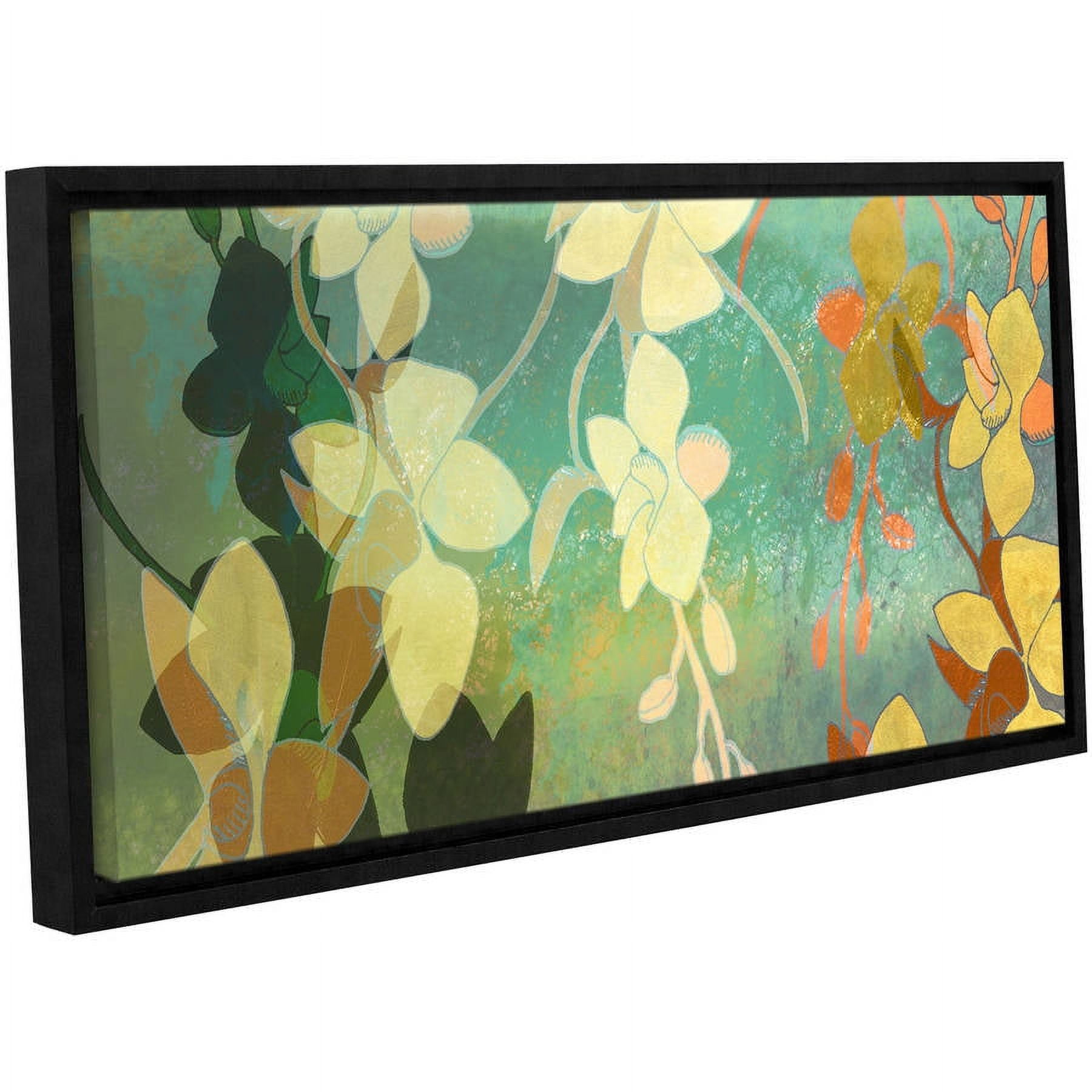 Jan Weiss "Shadow Florals" Floater-Framed Gallery-Wrapped Canvas