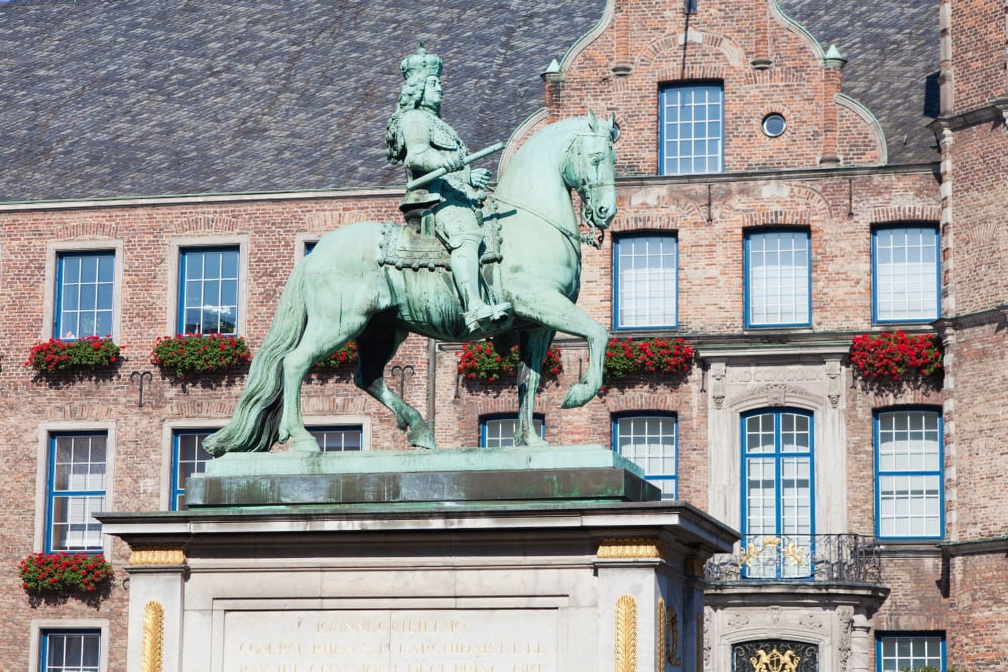 Jan Wellem statue in front of the Town Hall Old Town Dusseldorf North Rhine Westphalia Germany Canvas Art - Panoramic Images (27 x 9)