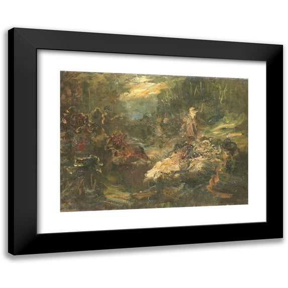 Jan Zürcher 14x11 Black Modern Framed Museum Art Print Titled - The Woud Predice (1880 - 1905)