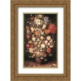 thumbnail image 1 of Jan the Elder Brueghel 2x Matted 20x24 Gold Ornate Framed Art Print 'Bouquet', 1 of 2