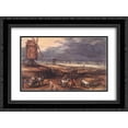 thumbnail image 1 of Jan the Elder Brueghel 2x Matted 24x20 Black Ornate Framed Art Print 'Landscape with Windmills', 1 of 2