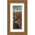 thumbnail image 1 of Jan van Eyck 2x Matted 14x24 Gold Ornate Framed Art Print 'Crucifixion', 1 of 2
