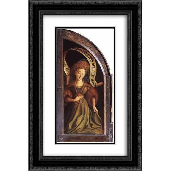 Jan van Eyck 2x Matted 16x24 Black Ornate Framed Art Print 'The Cumaean Sibyl'