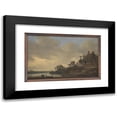 thumbnail image 1 of Jan van Goyen 14x11 Black Modern Framed Museum Art Print Titled - River Scene with the ‘Swan’ Tavern (1646), 1 of 5