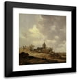 thumbnail image 1 of Jan van Goyen 15x16 Black Modern Framed Museum Art Print Titled - Village Church Seen from the Dunes (1646), 1 of 5