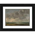 thumbnail image 1 of Jan van Goyen 24x18 Black Ornate Framed Double Matted Museum Art Print Titled: View of Haarlem and the Haarlemmer Meer (1646), 1 of 5