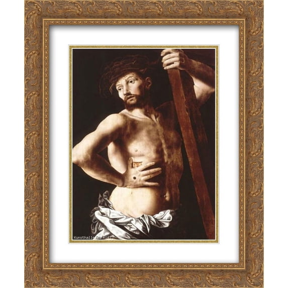 Jan van Hemessen 2x Matted 20x24 Gold Ornate Framed Art Print 'Christ'