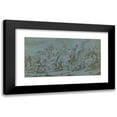 thumbnail image 1 of Jan van Orley 18x11 Black Modern Framed Museum Art Print Titled - The Battle of Diomedes and Aeneas (From the Story of Achilles) (ca. 1720-30), 1 of 5