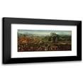 thumbnail image 1 of Jan van Scorel 14x8 Black Modern Framed Museum Art Print Titled - Landscape with Tournament and Hunters (1519-20), 1 of 5