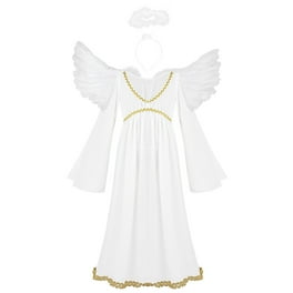 Starburst Angel Child Halloween Costume with Dress Skirt Bow Wings and Halo Walmart