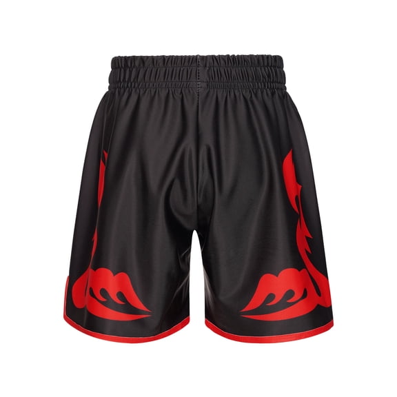 JanJean Kids Boys Boxing Trunks MMA Muay Thai Fighting Shorts Gym Fitness Bottoms Martial Arts Grappling Short Type I 9-10