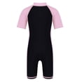 thumbnail image 1 of JanJean Kids Boys Girls One Pieces Swimsuit Zipper Front Rash Guard Set UPF 50+ Sun Protection Pink&Black 8, 1 of 6