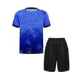 thumbnail image 1 of JanJean Kids Boys Soccer Jersey and Shorts Set Athletic T-Shirt Football Team Training Uniforms Navy Blue 6, 1 of 5