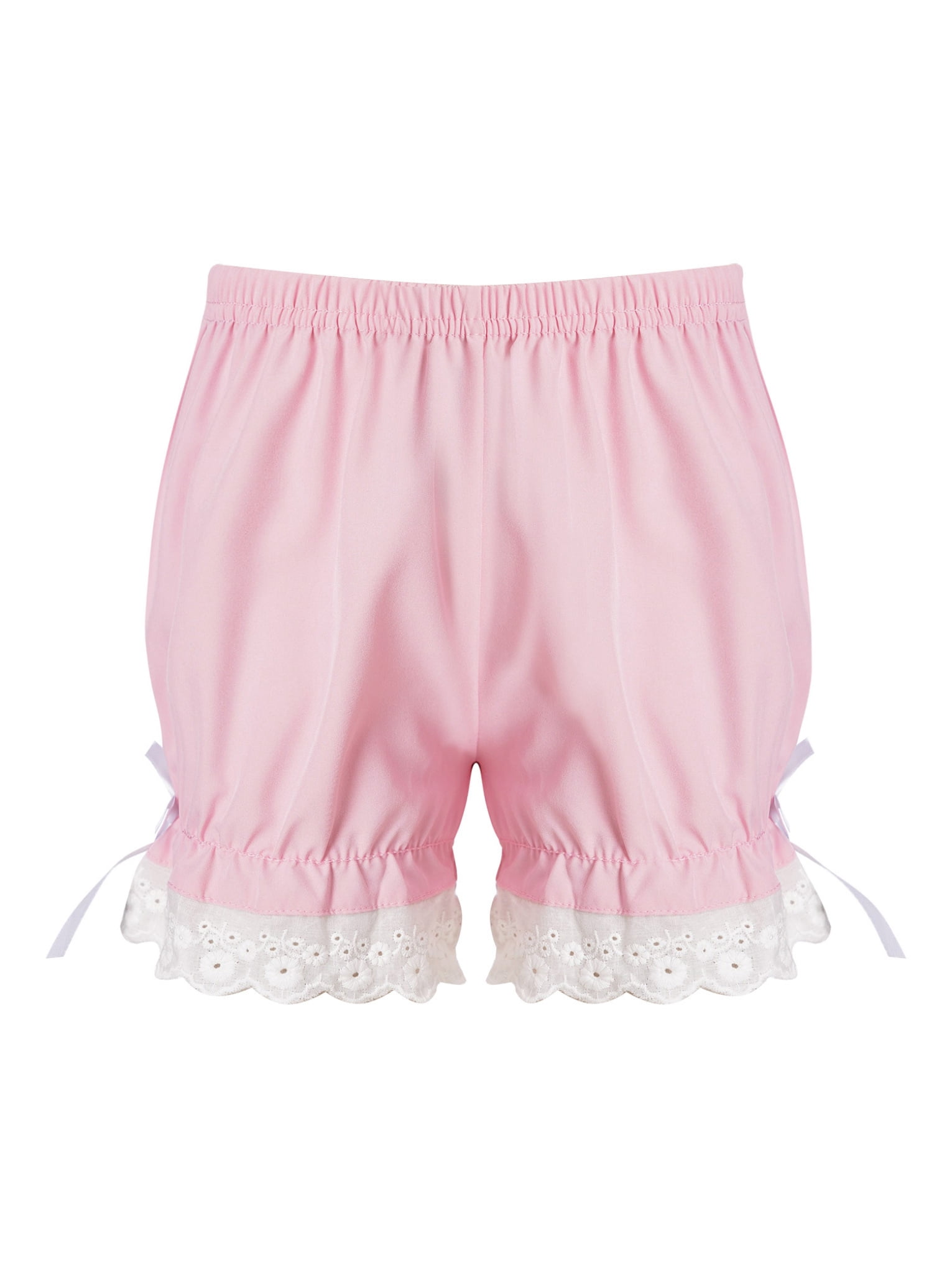 JanJean Kids Girls Ruffled Bloomers Shorts Cotton Lace Up Safety Short ...