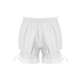 thumbnail image 1 of JanJean Kids Girls Ruffled Bloomers Shorts Cotton Lace Up Safety Short Pants Bottom Ruffled Bloomers White 120, 1 of 5