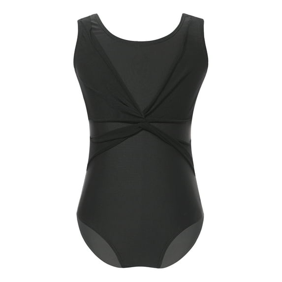 JanJean Kids Girls Sleeveless Ballet Dance Leotard Gymnastics One Piece Bodysuit Unitard Dancewear Black 120