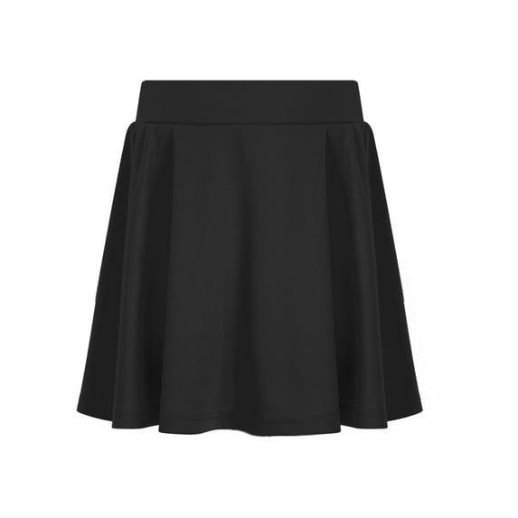 JanJean Kids Girls Tennis Skirt Golf Pleated Sports Skorts with Shorts Running Athletic Workout Performance Skirts Black 6-7