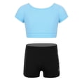 thumbnail image 1 of JanJean Kids Girls Two-Piece Ballet Dance Gymnastics Leotard Sports Outfits Tank Top with Light Blue 3XL, 1 of 7