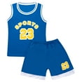 thumbnail image 1 of JanJean Kids Girls and Boys Unisex Football Basketball Training Outfits Sports Tank Tops and Shorts Blue 150, 1 of 7
