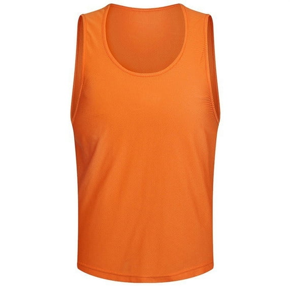 JanJean Kids Pinnies Jerseys Mesh Team Practice Vest Boys Girls Training Tank Sleeveless Tops for Orange S