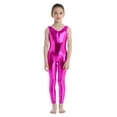 thumbnail image 1 of JanJean Leotard for Girls Gymnastics Metallic One Piece Bodysuit Full Length Unitard Ballet Dancewear Costume Rose 3-4, 1 of 7