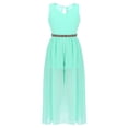 thumbnail image 1 of JanJean Little Girls Sleeveless V Neck Keyhole Rhinestones Maxi Jumpsuit Romper for Party Mint_Green 8, 1 of 7