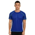 thumbnail image 1 of JanJean Men's Athletic Short Sleeves T-Shirt Quick Dry Performance Tee Shirt Gym Yoga Workout Tops Royal Blue XL, 1 of 7