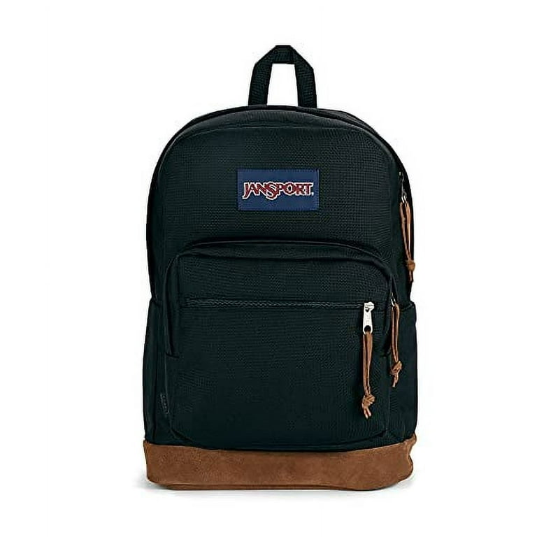 JanSport Right Pack - Black Backpack with Suede Bottom & 15