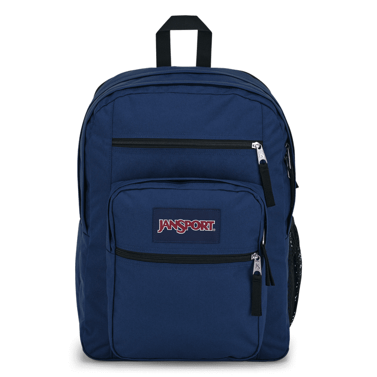 JanSport, Big Student Backpack, Navy, 15-inch laptop sleeve