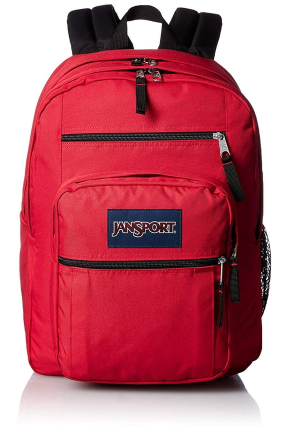 Big Student Original Backpack - Oversized With Multiple Pockets, Lightweight & Comfortable - Red Tape