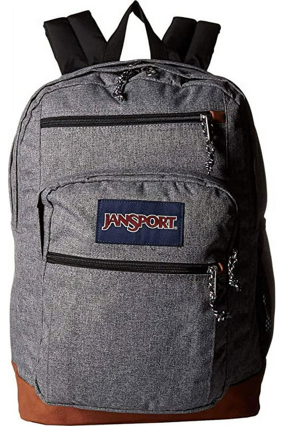 Cool Student Polyester Synthetic Leather Backpack, Grey