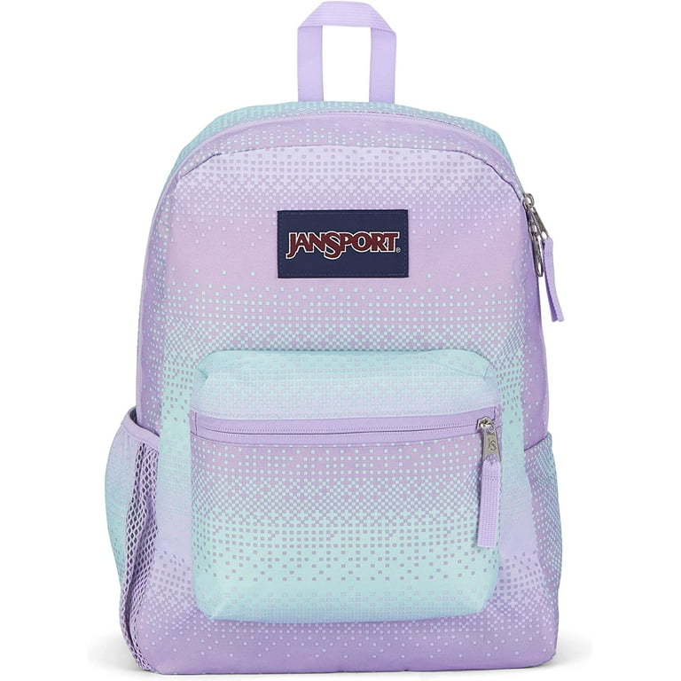 JanSport Cross Town Student Backpack, 8 Bit Ombre Purple