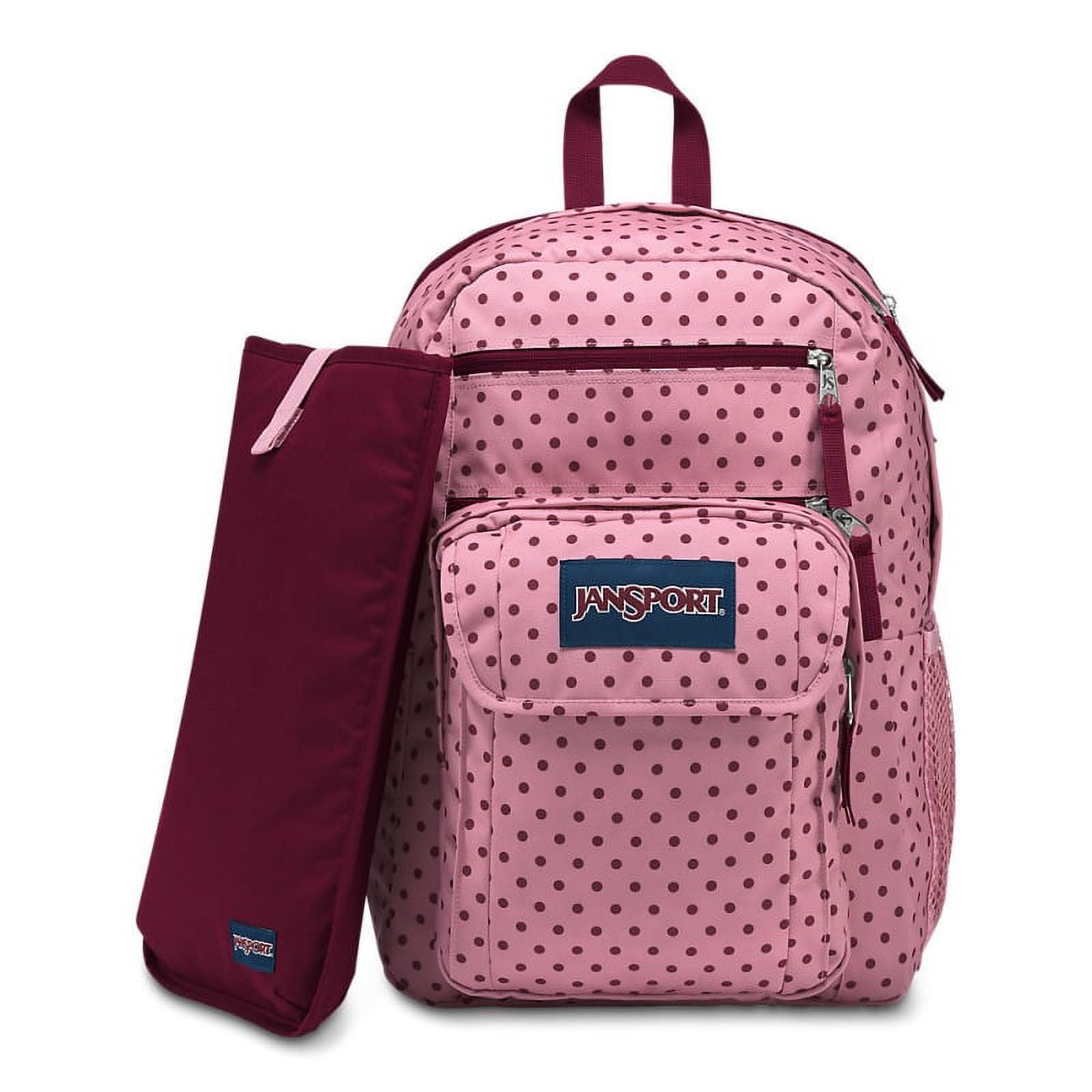 JanSport Digital Student Laptop Backpack - Vintage Pink Dot