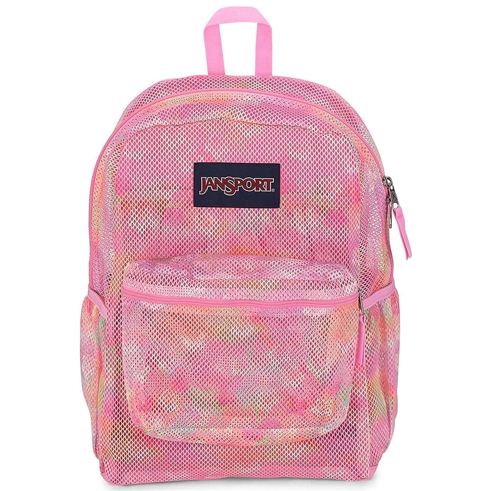 Mesh backpack pink best sale