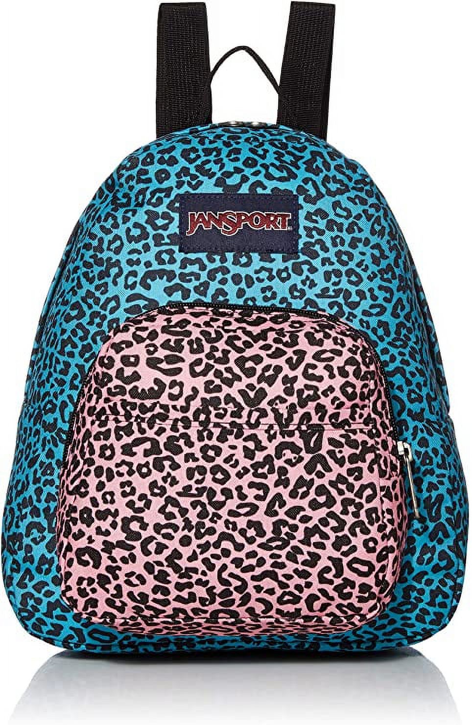 JanSport Half Pint Mini Backpack - Peacock Blue Leopard Life - image 1 of 6