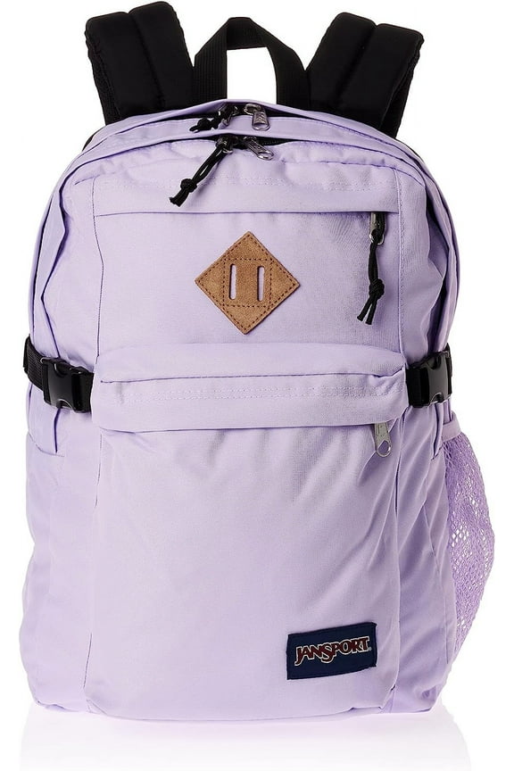 Main Campus Backpack - Travel, or Work Bookbag w 15-Inch Laptop Sleeve and Dual Water Bottle Pockets, Pastel Lilac One Size Pastel Lilac