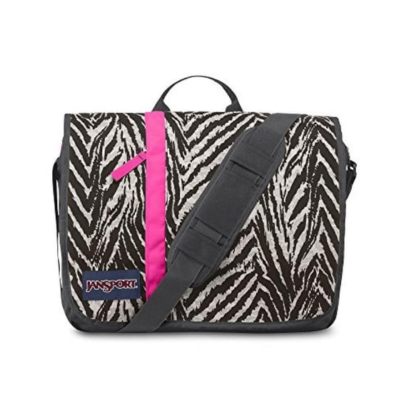 JanSport Market Street Laptop Messenger Bag - Grey Tar Wild At Heart / 13"H x 15.5"W x 5"D