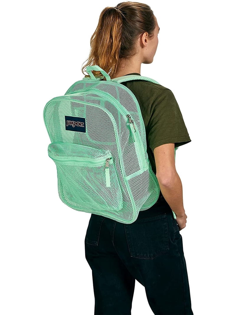 JanSport Backpack Mesh Mint Green Backpack Jansport Backpack Large Mint Green 17” Mesh Backpack | eBay main image 2
