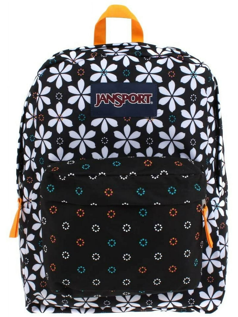 JanSport Superbreak Backpack Black Floral Geo with Main