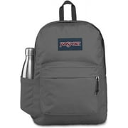 JanSport Superbreak Backpack w/ Water Bottle Pocket - Deep Grey