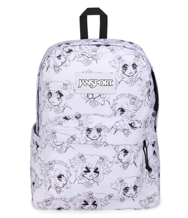 JanSport Superbreak Plus Backpack White/Gray 16.5” Laptop Book Bag ...