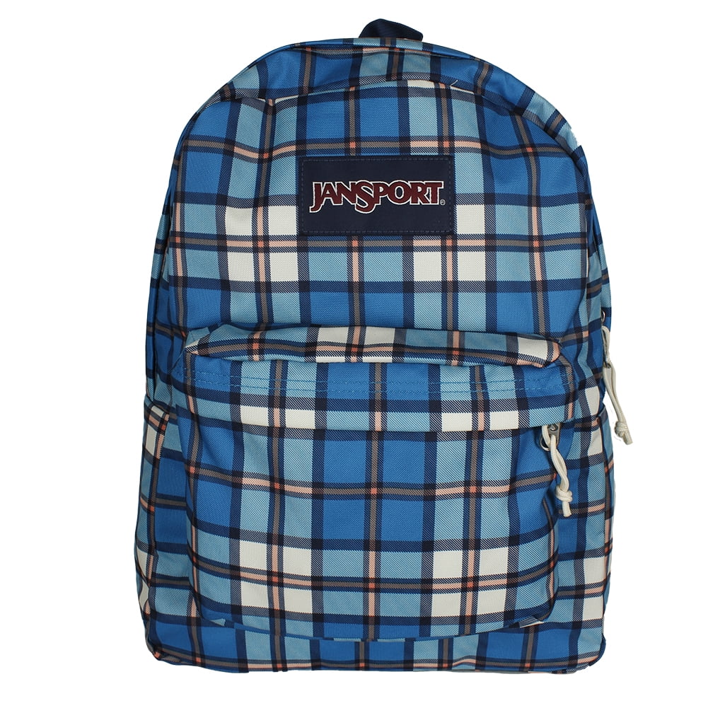 00's jansport ブルー チェック パックパック アーカイブ city JanSport SuperBreak Backpack - Check Me Plaid School Book Bag