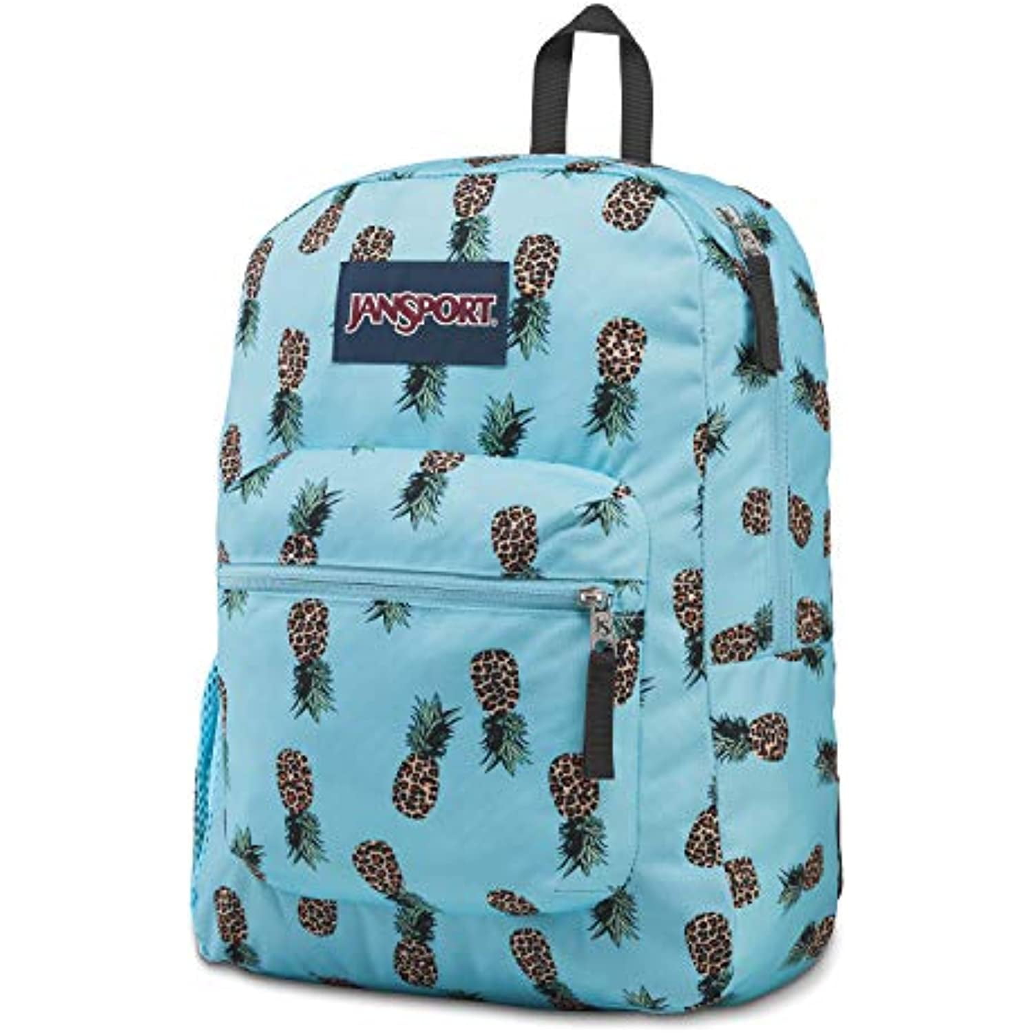 JanSport Unisex Cross Town Backpack, Blue Pineapple Print, 26L