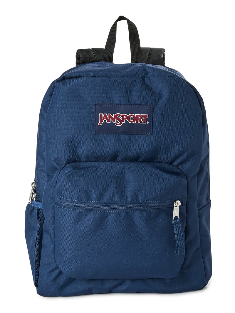 JanSport Cross Town Unisex Navy Blue School Bookbag Backpack