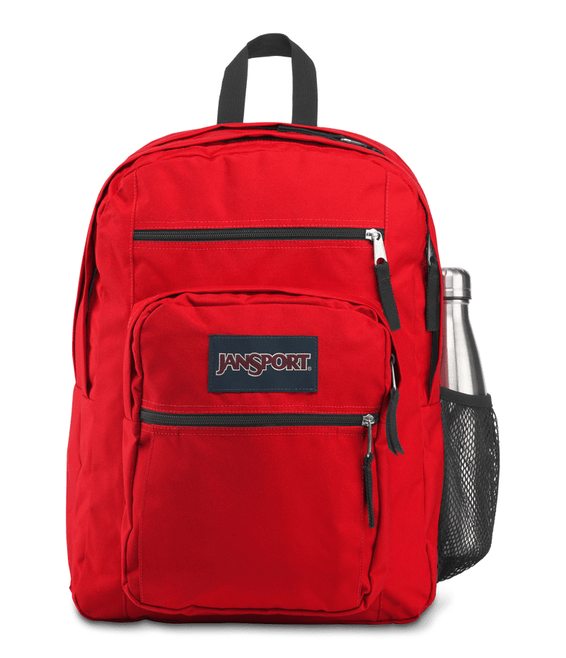 city scout fluorescent red jansport backpack modeled Big Student (2 colors available) Two large main compartments offer ample storage for your supplies JanSport Superbreak Backpack - Tahitian