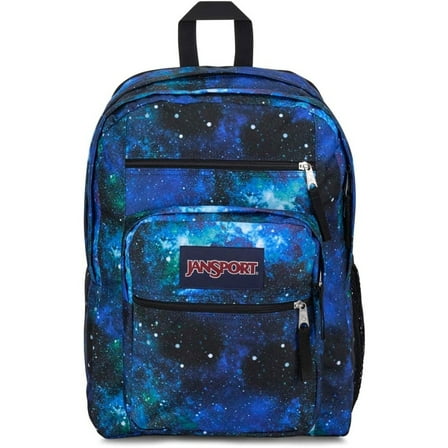 JanSport Unisex Water-Resistant Cross Town Galaxy Polyester School Backpack, Cyber Space