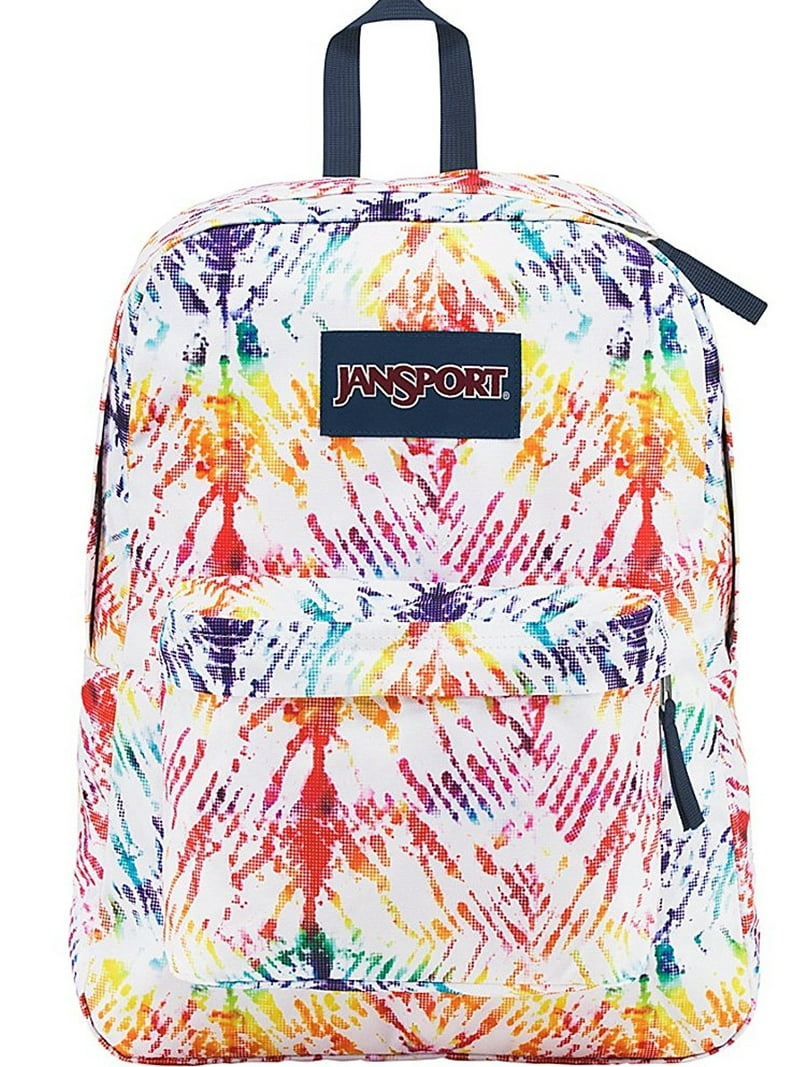 JanSport Superbreak Durable Backpack, Rainbow Tie Dye, JS00T50134Q