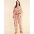 thumbnail image 1 of Janasya Women's Multicolor Moss Floral Printed Co-Ord Set, 1 of 7