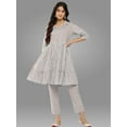 thumbnail image 1 of Janasya Women's Sky Blue Cotton Motifs Pant Set, 1 of 7