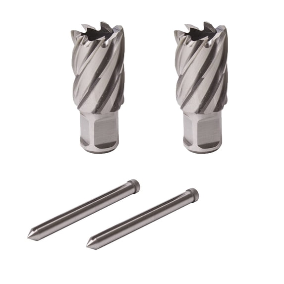 Jancy Slugger by Fein 2 Pack of HSS Nova Annular Cutter with Centering Pin - 3/4" Shank, 1" Depth, 11/16" Diameter # 63134175041-2PK